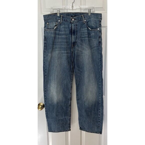 LEVIS 550 Jeans 36x30 Blue Light Denim Relaxed Fit Straight Leg 58219 5 Pocket - Picture 1 of 4